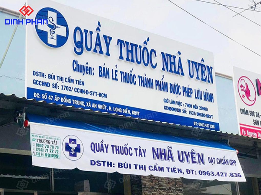 Làm bảng hiệu nhà thuốc BMT chuyên nghiệp, giá tốt Làm bảng hiệu nhà thuốc