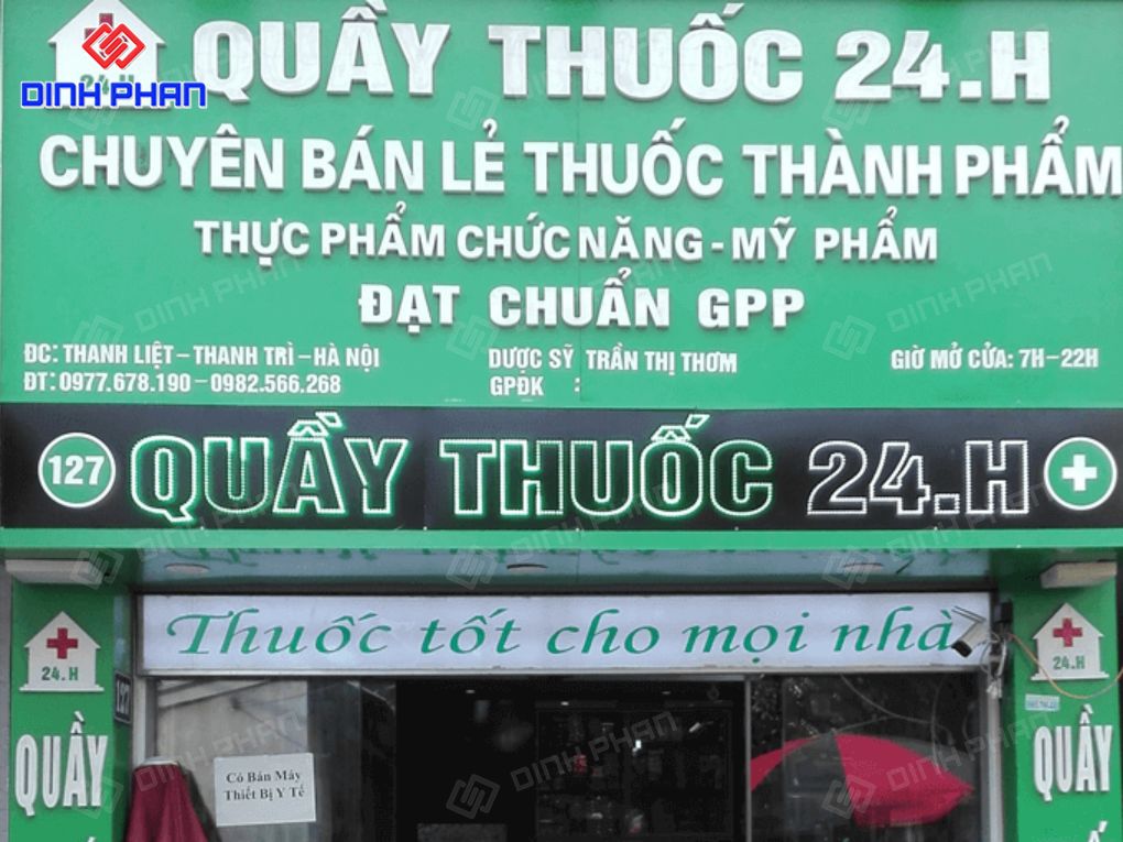 Làm bảng hiệu nhà thuốc BMT chuyên nghiệp, giá tốt Làm bảng hiệu nhà thuốc