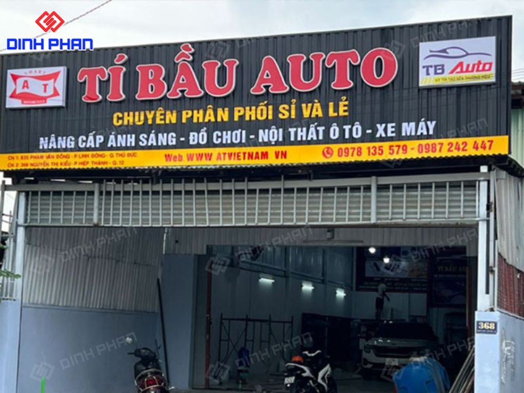 Làm bảng hiệu sửa xe