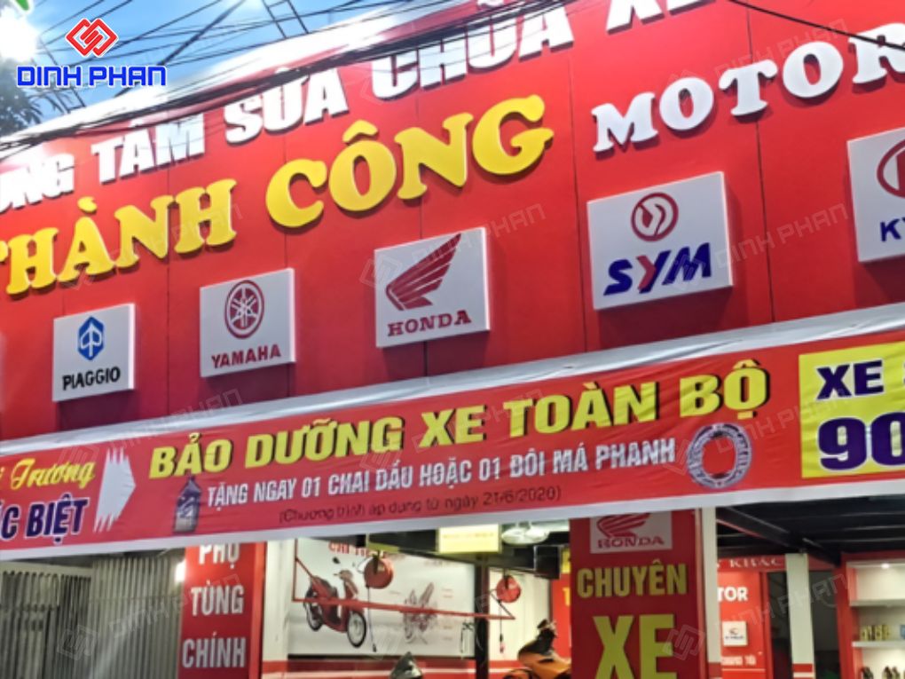Làm bảng hiệu sửa xe