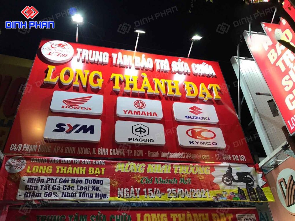 Làm bảng hiệu sửa xe