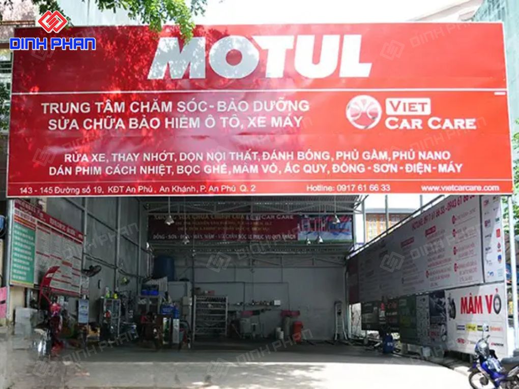 Làm bảng hiệu sửa xe