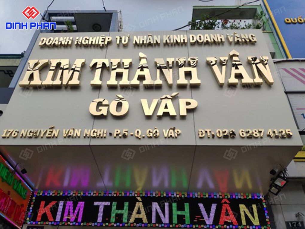 Làm bảng hiệu tiệm vàng trọn gói theo yêu cầu Làm bảng hiệu tiệm vàng