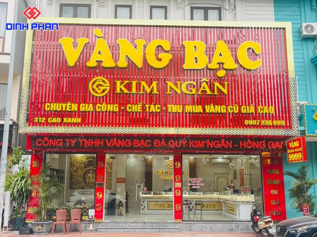Làm bảng hiệu tiệm vàng trọn gói theo yêu cầu Làm bảng hiệu tiệm vàng