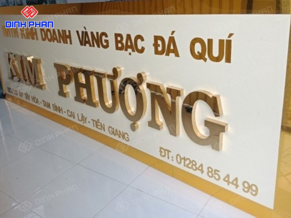 Làm bảng hiệu tiệm vàng trọn gói theo yêu cầu Làm bảng hiệu tiệm vàng