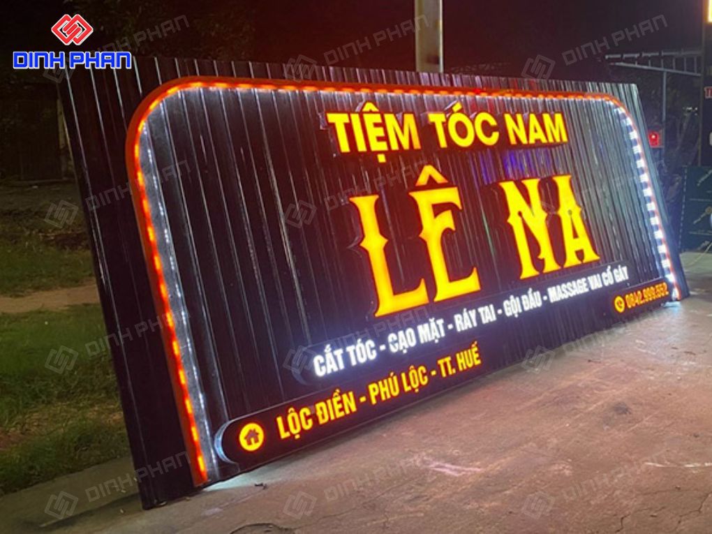 Chi phí làm bảng hiệu tôn sóng bao nhiêu? Làm bảng hiệu tôn sóng