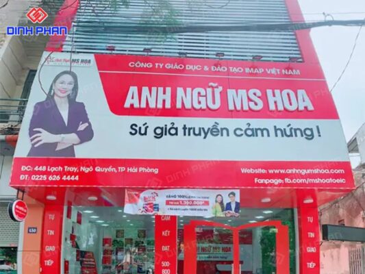 Làm bảng hiệu trung tâm ngoại ngữ