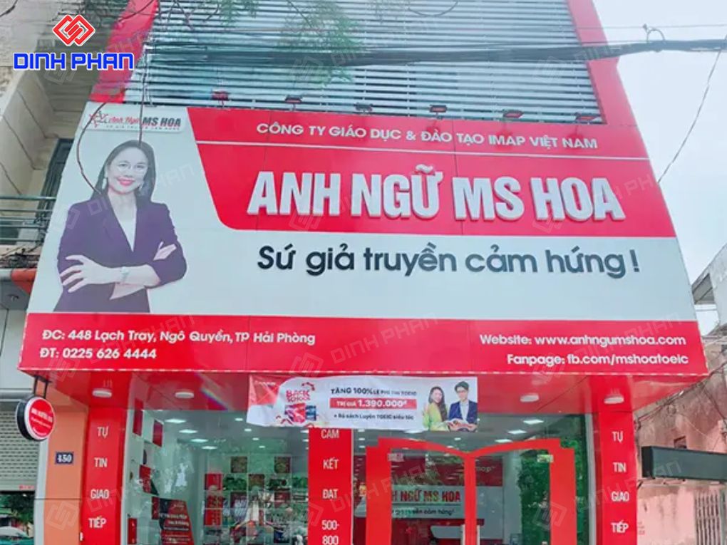 Làm bảng hiệu trung tâm ngoại ngữ