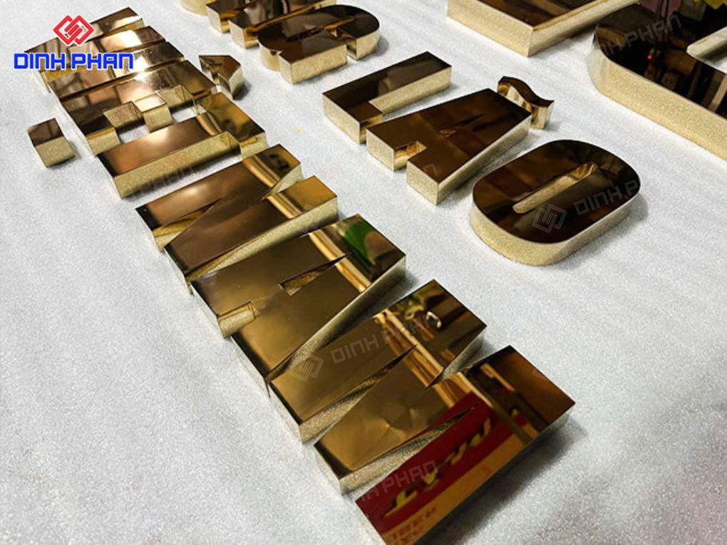 Chữ inox mạ PVD