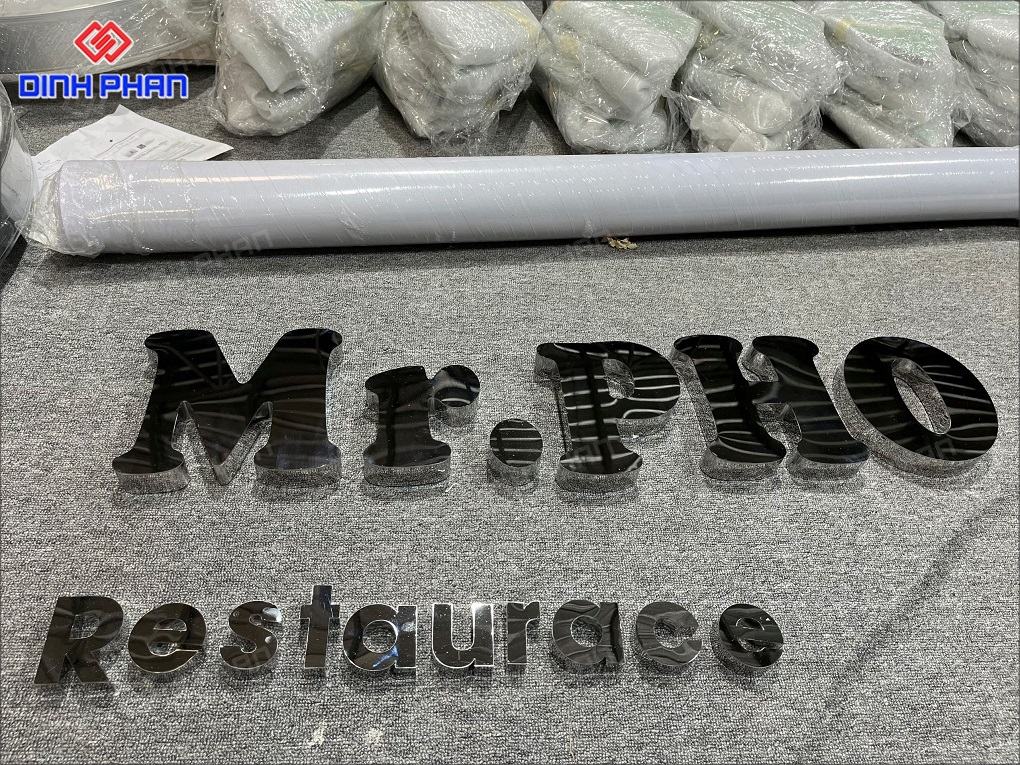 Chữ inox trắng 