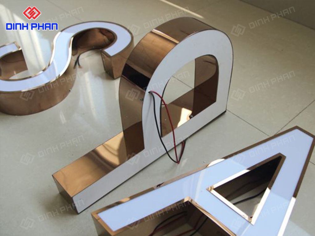 Chữ inox lọng viền