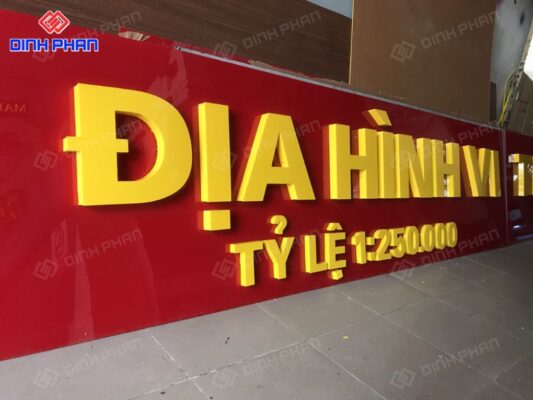 Chữ nổi alu vàng gương